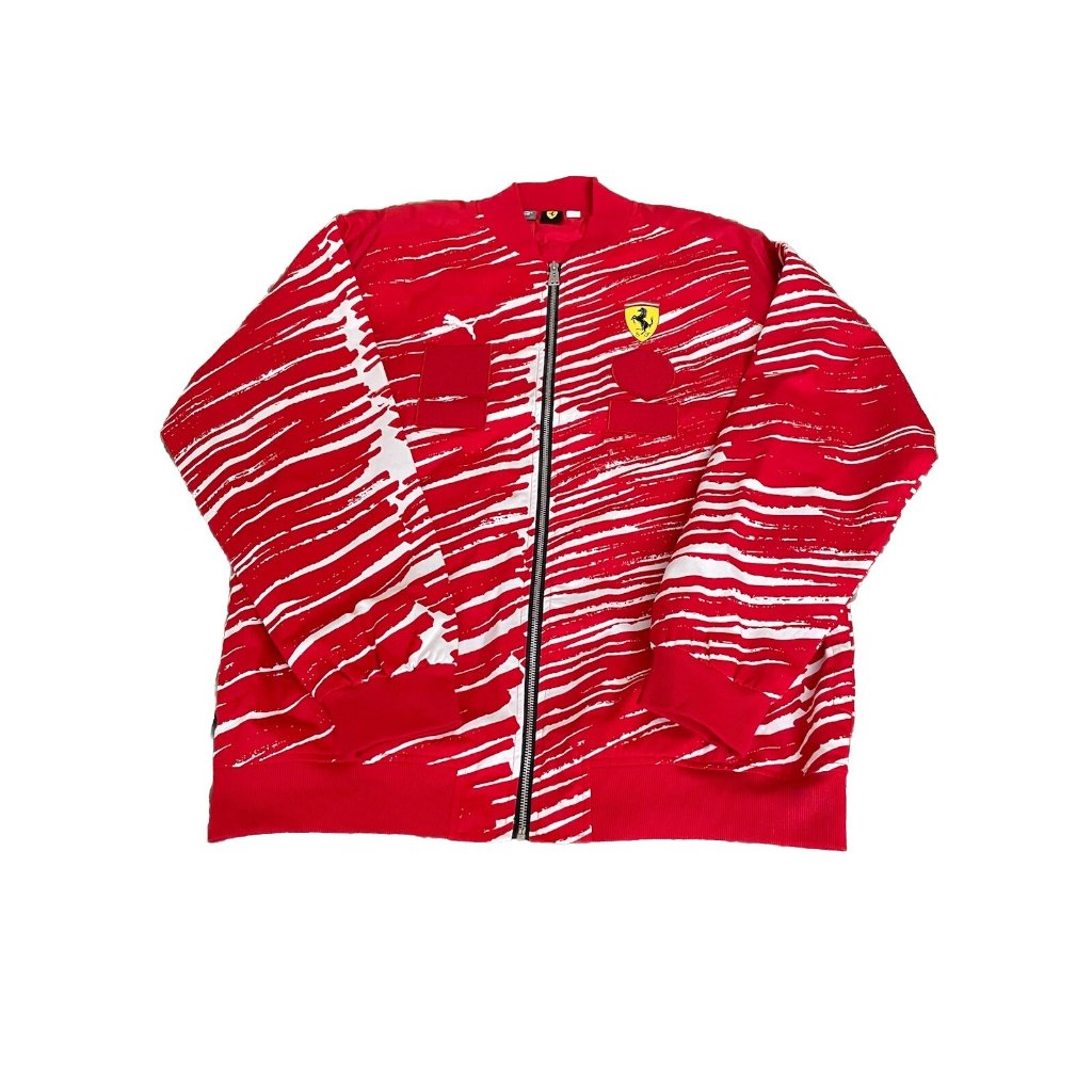 Puma Ferrari X Joshua Vides Race Jacket Red White 624932 02 Men’s Sizes